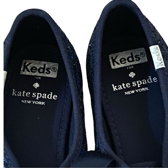 Kate Spade x Keds Glitter Low Top Sneaker Navy Blue Women’s US Size 6.5 - Picture 7 of 8